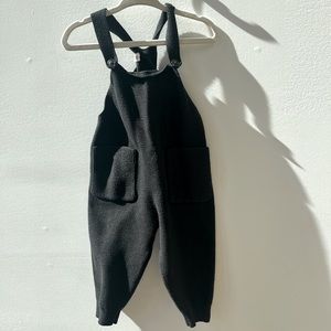 Black unisex overalls